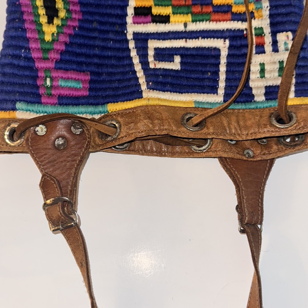 Original Vintage bucket bag southwest style Boho - Picture 14 of 15